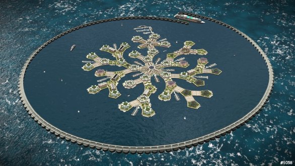 Plávajúce mesto Artisanopolis. Foto – The Seasteading Institute