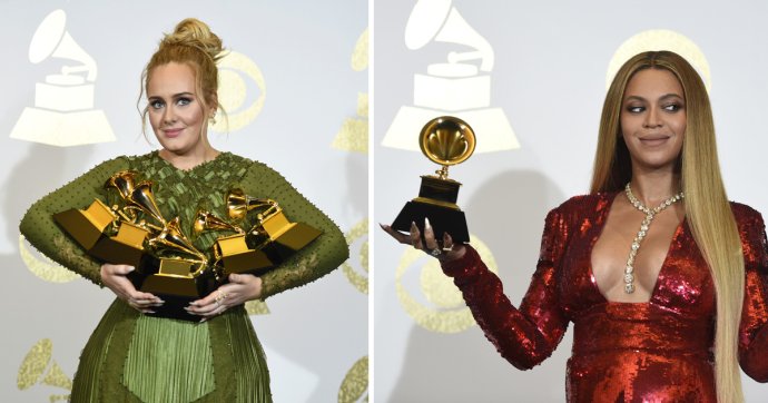 Adele a Beyoncé. Foto: AP