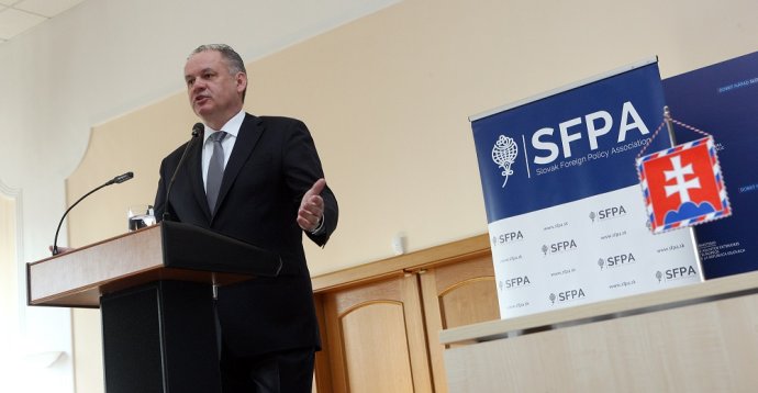 Andrej Kiska vystúpil na hodnotiacej konferencii na ministerstve zahraničia s nečakane ostrým prejavom. Foto – prezident.sk