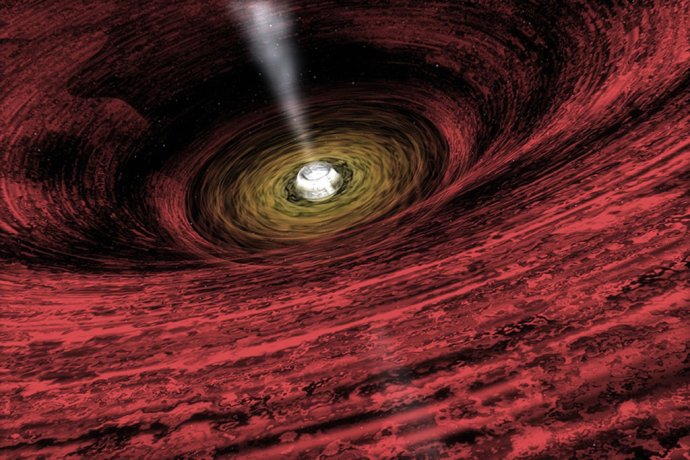 Satelit NASA Chandra priniesol v roku 2011 prvé priame dôkazy bežného výskytu superhmotných čiernych dier v skorých fázach evolúcie vesmíru. Ilustračné foto – TASR/AP