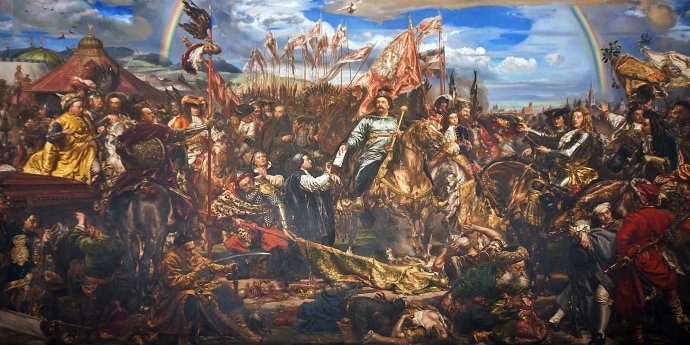 Poľský kráľ Ján III. Sobieský pri Viedni, obraz Jana Matejka. Zdroj – Wikipédia