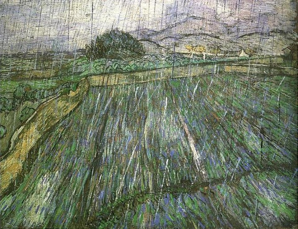 Vincent van Gogh: Pšeničné pole v daždi. Zdroj – Philadelphia Museum of Art