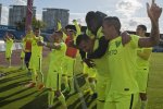 Futbalisti Žiliny na bratislavských Pasienkoch oslavujú titul. Foto – TASR