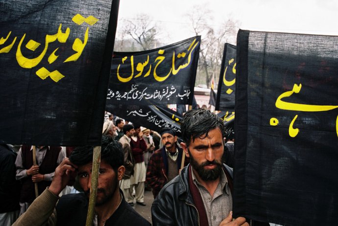 Pochod moslimov v Pakistane. Foto - Andrej Bán