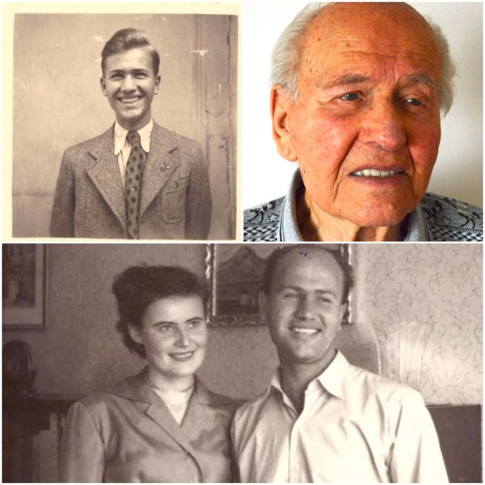 Josef Slepička – ako študent, dôchodca a na zábere s manželkou. Foto – archív Josefa Slepičku