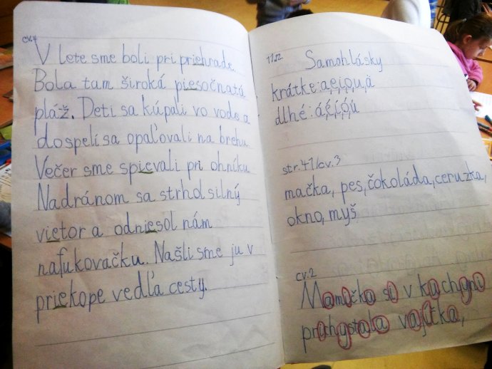 Písmo Comenia Script využívajú napríklad aj na základnej škole v Michalovciach. Foto – TASR