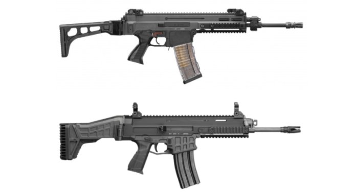 Hore puška CZ 805 BREN, ktorú uviedli v roku 2010, dole puška CZ BREN 2, ktorú prvýkrát predstavili v roku 2015. Foto – CZUB