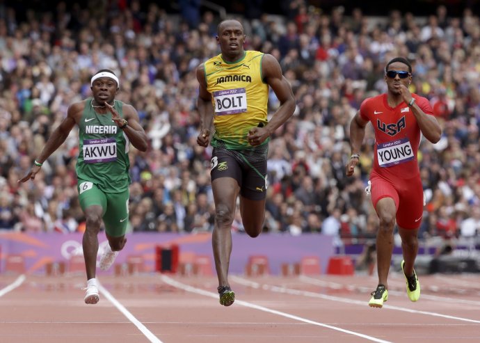 Bolt si beží po zlato na olympiáde v Londýne v roku 2012. Foto AP.