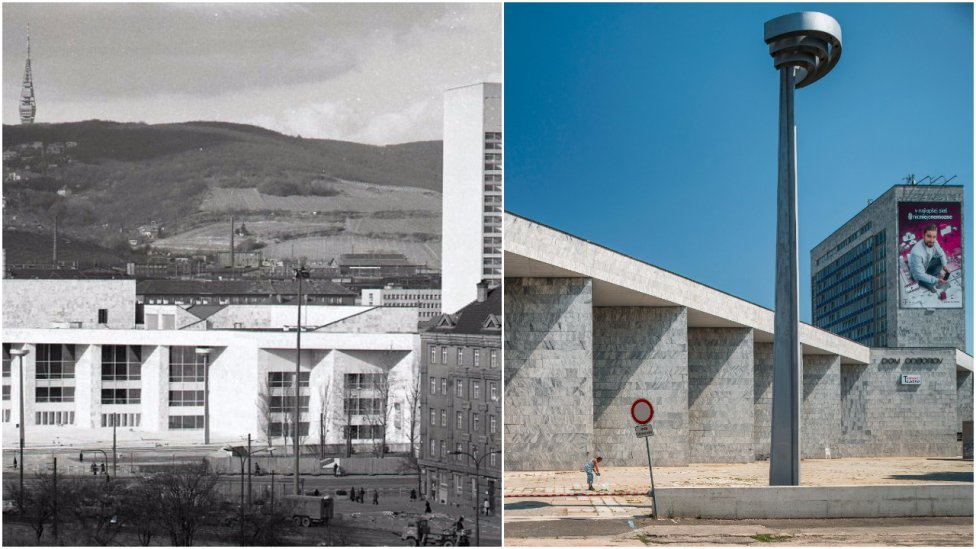 Istropolis v roku 1981 a teraz. Foto – TASR a N Tomáš Benedikovič