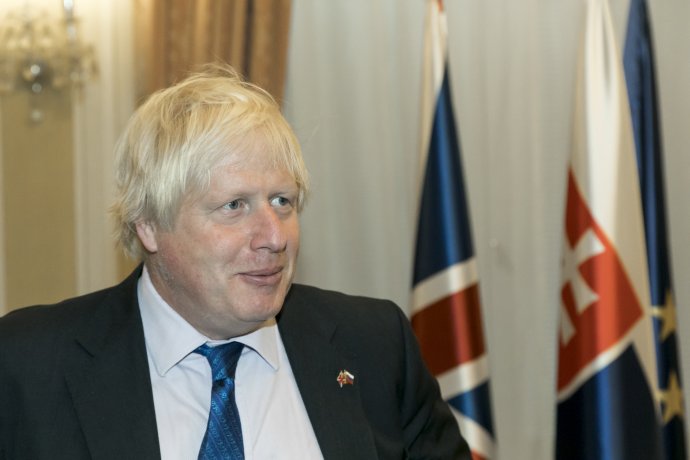 Boris Johnson v Bratislave. Foto – TASR/AP