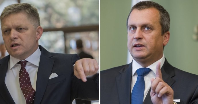 Robert Fico a Andrej Danko. Foto – tasr, Koláž – N