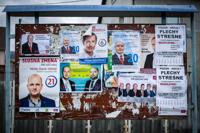 Volebné plagáty v Prešovskom kraji. Foto N – Tomáš Benedikovič