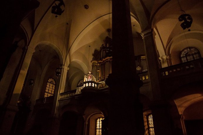 Predstavenie Kenotaf bude mať premiéru v jezuitskom kostole na Františkánskom námestí v Bratislave. Foto – Martina Šimkovičová