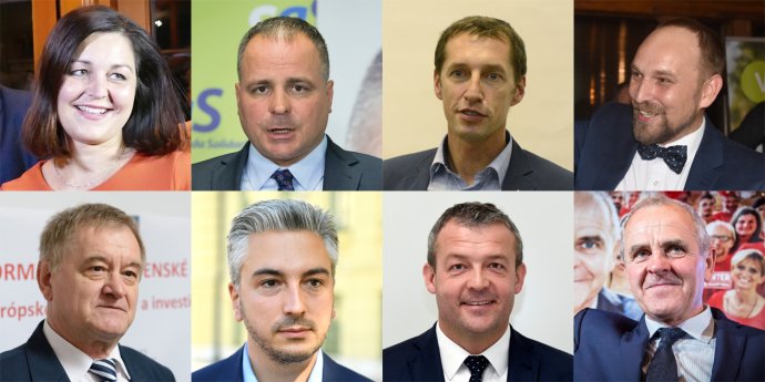 Noví župani: Jurinová, Droba, Majerský, Viskupič, Belica, Trnka, Baška a Lunter.