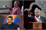 Bacheletová ako prezidentka Čile končí, Maduro vládne autoritársky a Obrador je favoritom volieb v Mexiku. Foto – TASR/AP, koláž N