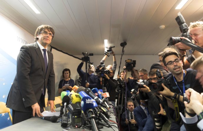 Carles Puigdemont už vymenil Barcelonu za Brusel. FOTO - AP