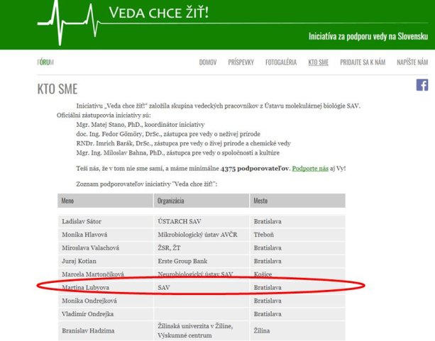 Zdroj: Veda chce žiť