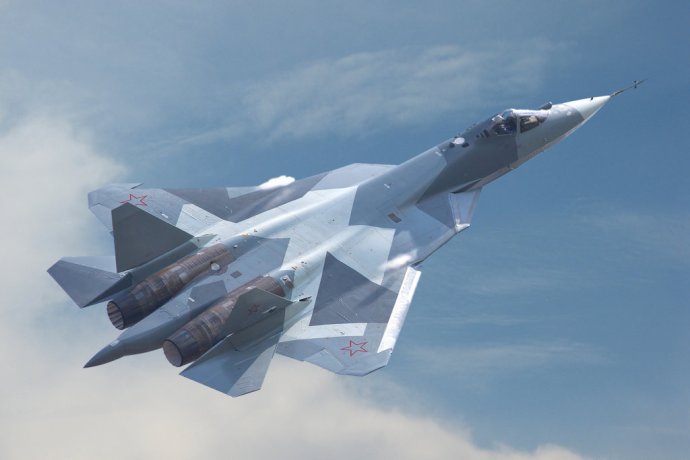 Najmodernejšia ruská stealth stíhačka Su-57. Zatiaľ ešte len v testovacej fáze. Foto – Suchoj
