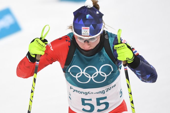 Paulína Fialková počas olympijského šprintu. Foto – TASR