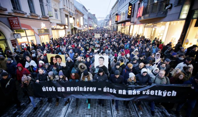 Pochod za Jána Kuciaka a Martinu Kušnírovú v Bratislave. Foto N – Tomáš Benedikovič