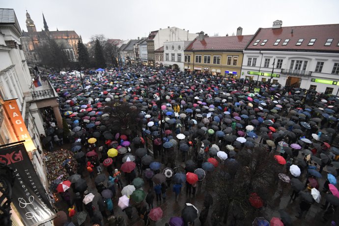Protest v Košiciach 16. marca. Foto – TASR