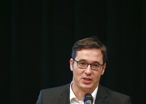 Gabriel Karácsony je kandidátom na premiéra predvolebnej koalície Maďarskej socialistickej strany a Dialógu pre Maďarsko, ktoré je podľa prieskumov najsilnejším zoskupením demokratickej časti opozície. Foto - ap