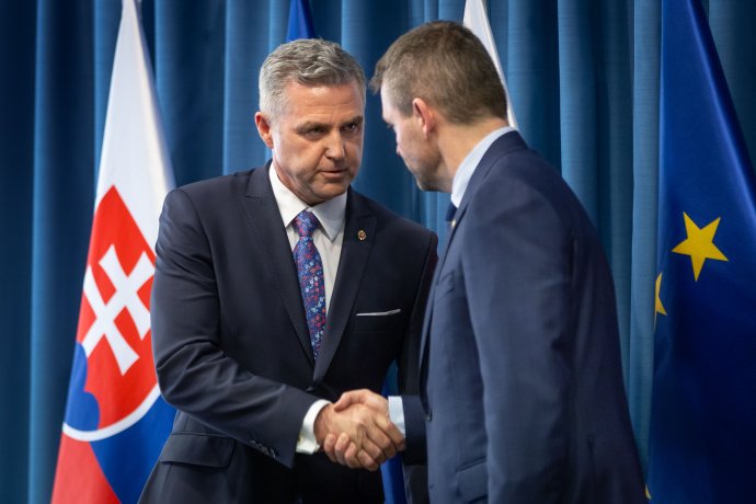 Tibor Gašpar a Peter Pellegrini v apríli 2018. Foto N – Tomáš Benedikovič