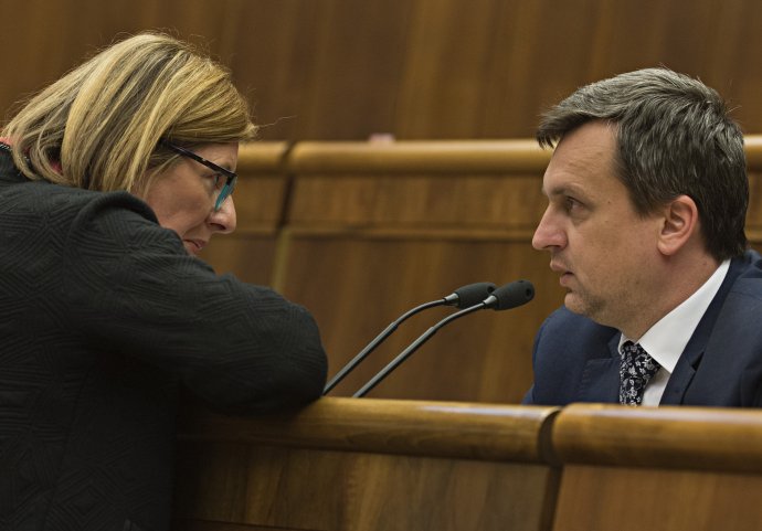 Gabriela Matečná s Andrejom Dankom, ktorý ju nominoval na post ministerky. Foto – TASR