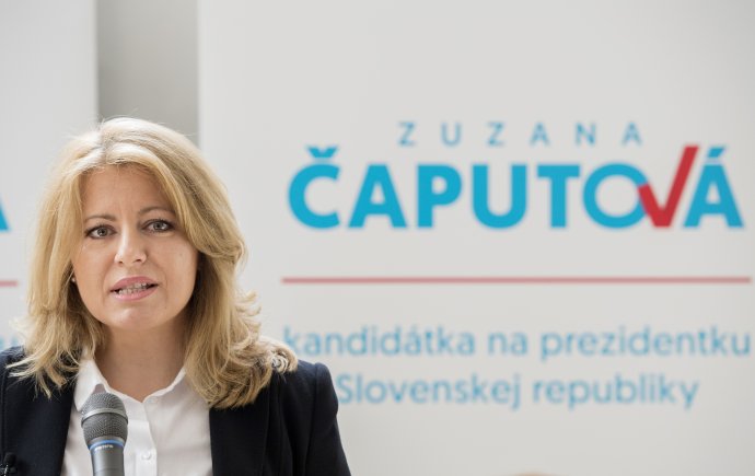 Zuzana Čaputová ohlasuje kandidatúru. Foto – TASR