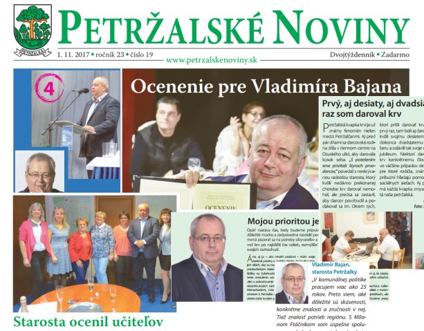 Nikdy nie je dosť Bajana na jedno vydanie Petržalských novín