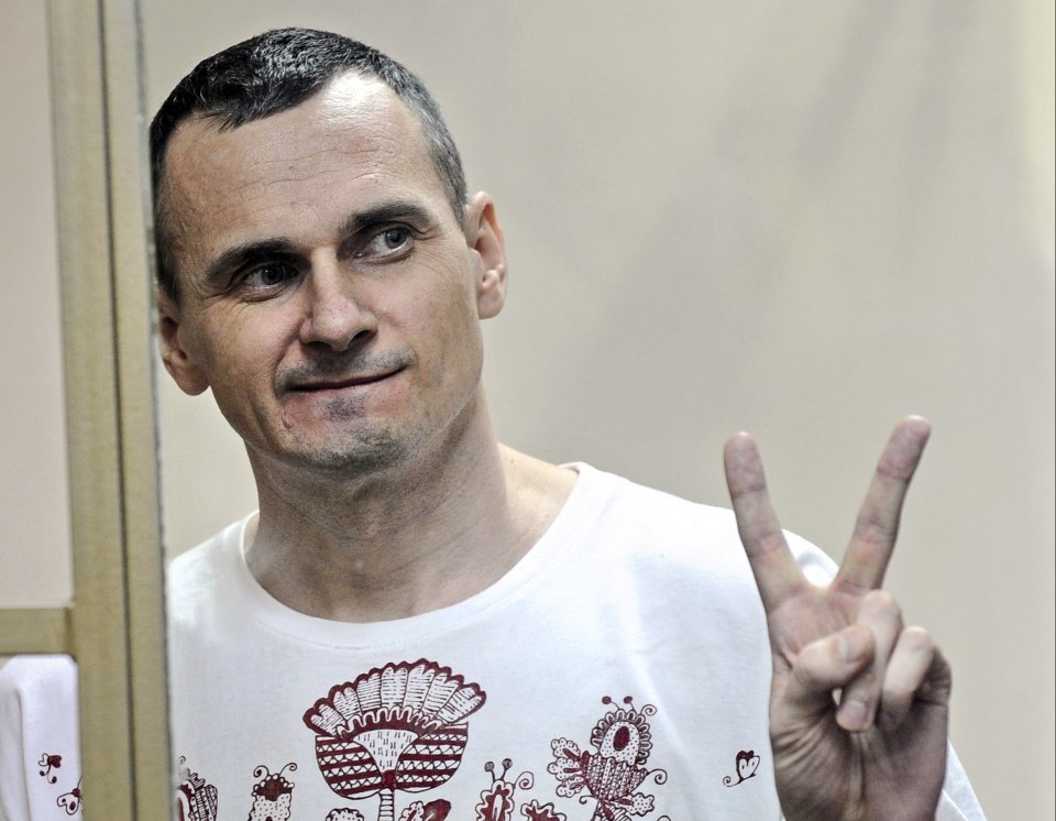 Oleg Sencov počas procesu v roku 2015. Foto - TASR/AP