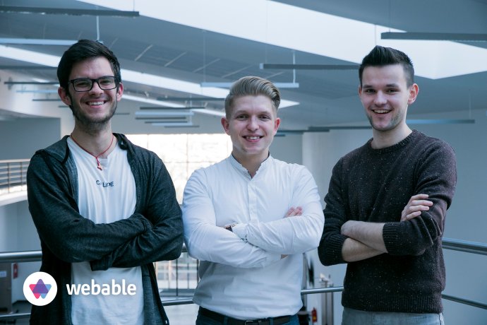 Tím Webable, zľava Martin Žák, Dávid Majerčák a Andrej Slaninka. Foto - archív Webable