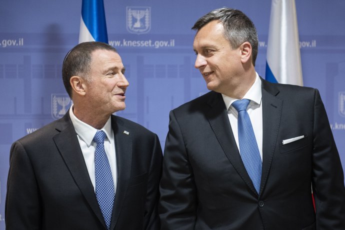 Predseda Knesetu Juli-Joel Edelstein a Andrej Danko. Foto - TASR