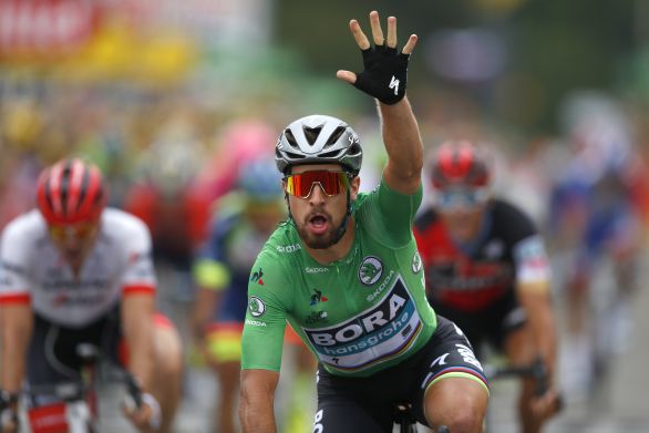 Peter Sagan v cieli 13. etapy. Foto - ap