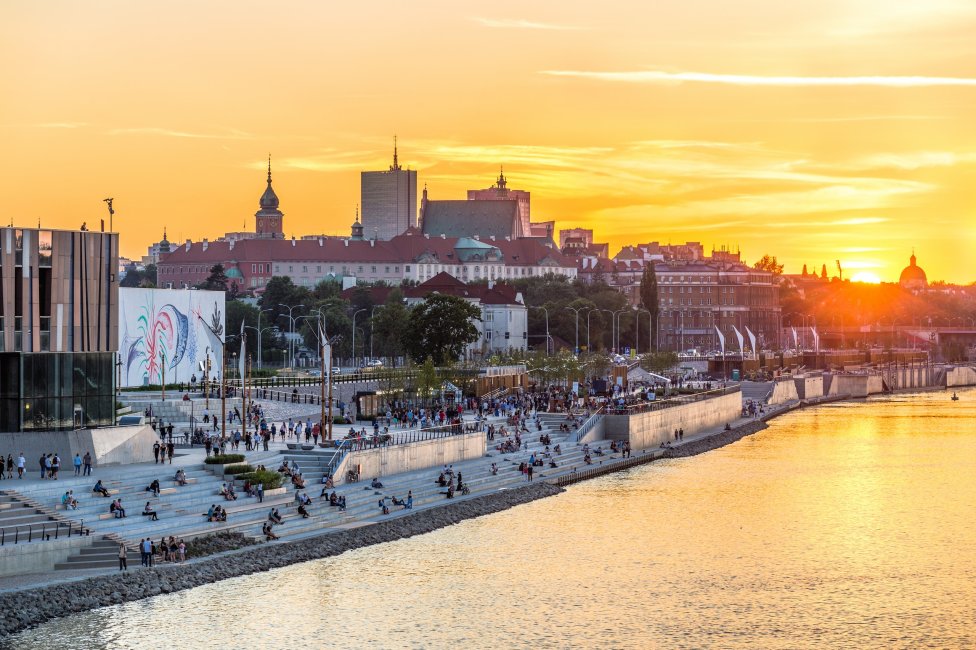 Časť nových promenád popri rieke Visla. Zdroj – Warsaw Tourism