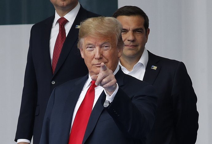 Donald Trump na samite v Bruseli. Foto – TASR/AP