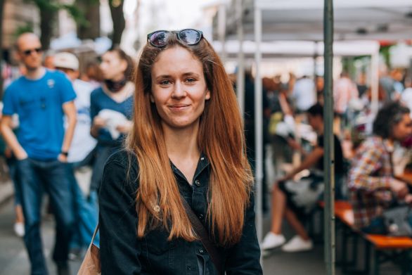 Barbora Bírová prišla do Bratislavy na konferenciu WhatCity?, ktorá bola v máji na Mickiewiczovej ulici. Foto – Marek Jančúch