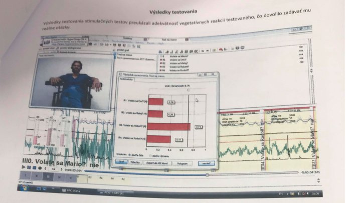 Záber zo správy na detektore lži Roberta Kaliňáka.