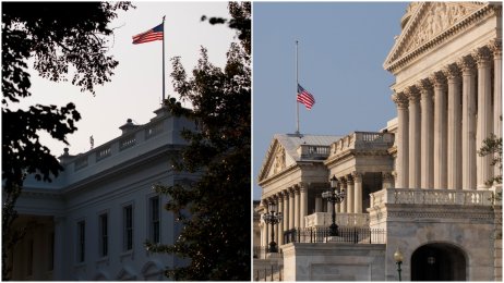 Naľavo Biely dom, napravo budova Kongresu USA. Foto – TASR/AP