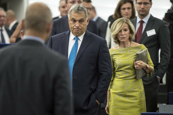 Viktor Orbán v Európskom parlamente. Foto - TASR/AP