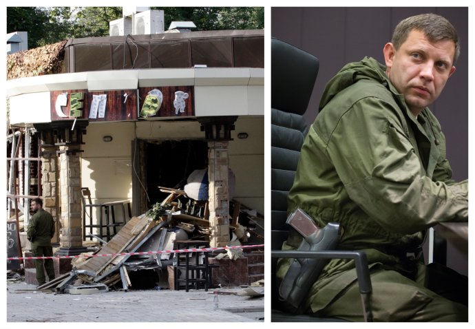 Zacharčenko (41) chodil vždy ozbrojený a najradšej v kamufláži. V piatok ho usmrtila bomba v kaviarni Separ. Foto - TASR/AP