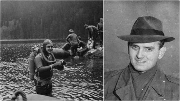 Ladislav Bittman počas potápania v Čiernom jazere, jednej z najúspešnejších kampaní československej rozviedky. Zdroj - Howard Gotlieb Archival Research Center/FB Lawrence Martin-Bittman