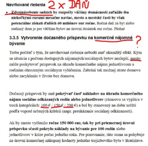 Výsek z dvoch screenshotov z Plánu Bratislava, z kapitol "Financie" a "Sociálna oblasť - postarať sa o všetkých" Toľká ušľachtilosť bude za Vaše peniaze pochopiteľne :)
