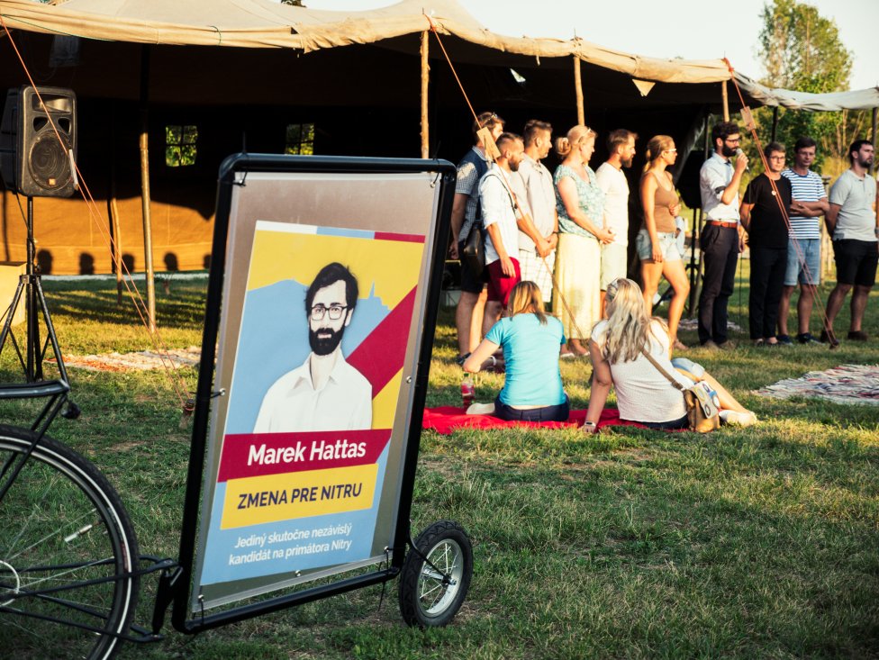 Kampaň Mareka Hattasa v Nitre. Foto - Archív M.H.