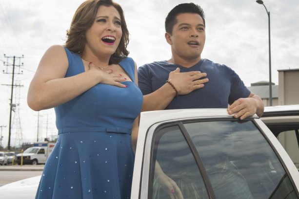 Crazy Ex Girlfriend -- "When Do I Get to Spend Time with Josh?" -- Image Number: CEG209a_0208b.jpg -- Pictured (L-R): Rachel Bloom as Rebecca and Vincent Rodriguez III as Josh -- Photo: Colleen Hayes/The CW -- ÃÂ©2016 The CW Network, LLC All Rights Reserved.