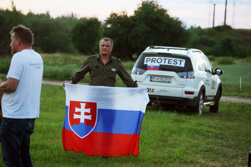 Patrik Magdoško v Detve počas protestu. foto N – Andrej Bán