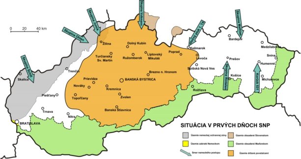 Situácia v prvých dňoch Slovenského národného povstania