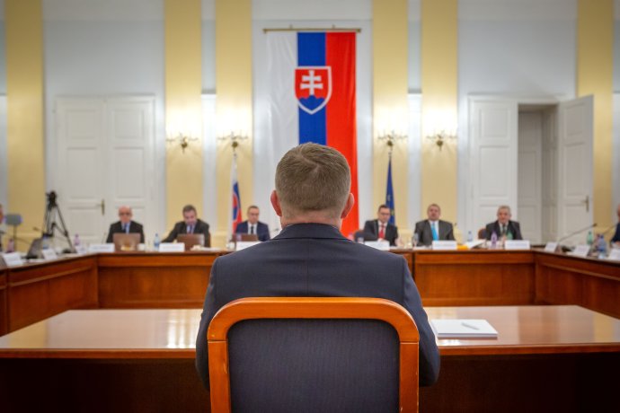 Vypočutie Roberta Fica pred prvým kolom voľby ústavných sudcov. Foto N - Tomáš Benedikovič