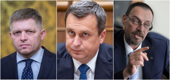 Foto - N/Tomáš Benedikovič (Robert Fico a Andrej Danko) a TASR (Dobroslav Trnka)