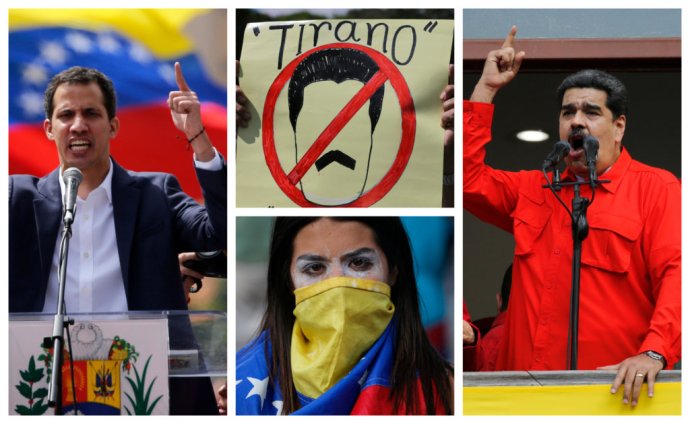 Guaidó vs. Maduro. Foto – TASR/AP
